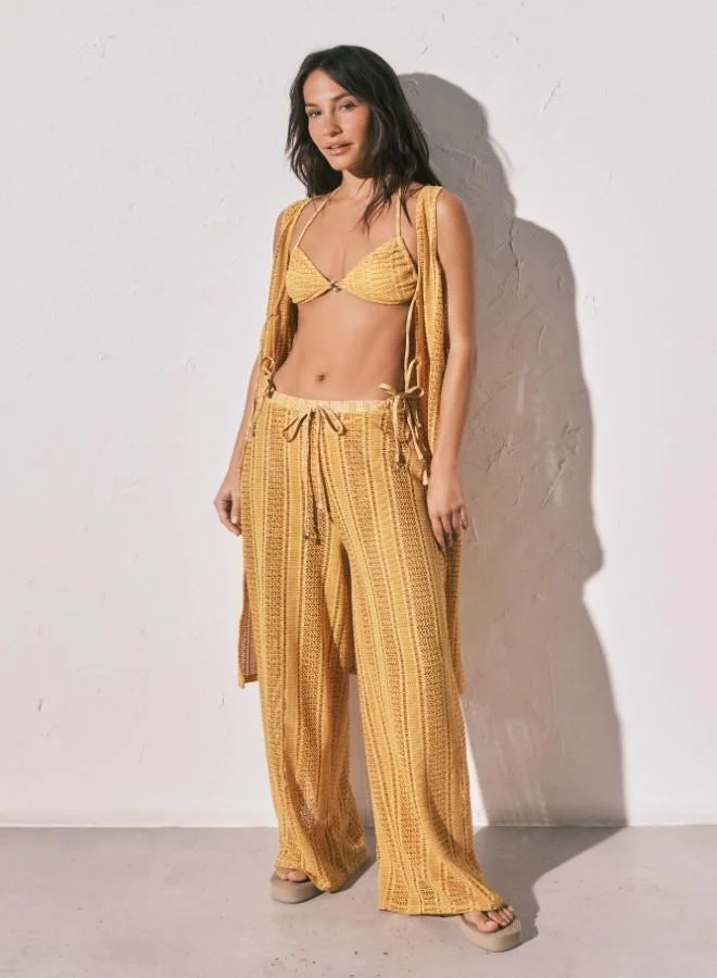 ومن سيكريت بنطلون طويل متعدد الألوان من الكروشيه